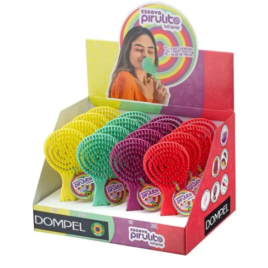 Cepillo Pirulito Exhibidor x 16und